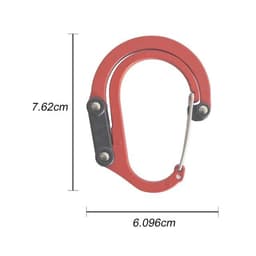 image-1PC Hybrid Gear Clips Multi-function Swivel Buckle D-Type Carabiner Non-Locking Strong Clip Camping Fishing Hiking Travel Outing