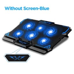 image-COOLCOLD 17inch Gaming Laptop Cooler Six Fan Led Screen Two USB Port 2600RPM Laptop Cooling Pad Notebook Stand For Laptop