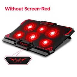 image-COOLCOLD 17inch Gaming Laptop Cooler Six Fan Led Screen Two USB Port 2600RPM Laptop Cooling Pad Notebook Stand For Laptop