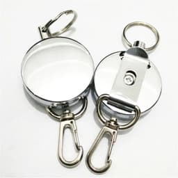 image-1pc Retractable Pull Key Ring ID Badge Holder Name Tag Card Holder Recoil Reel Belt Clip Gift Office Supplies