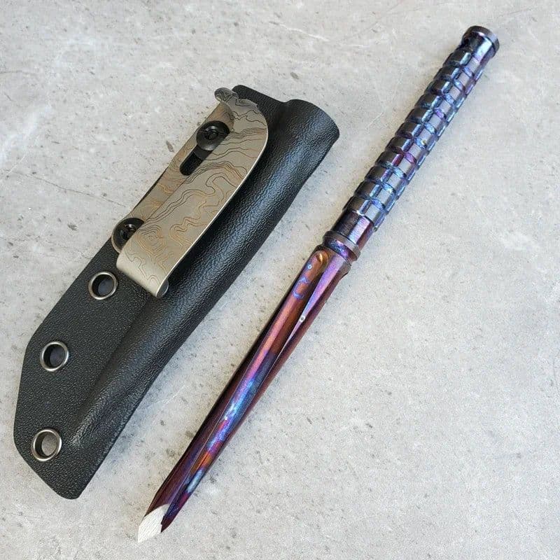 image-EDC Titanium alloy Crowbar Hand Outdoor Camping Gear EDC Multifunction Portable Tools