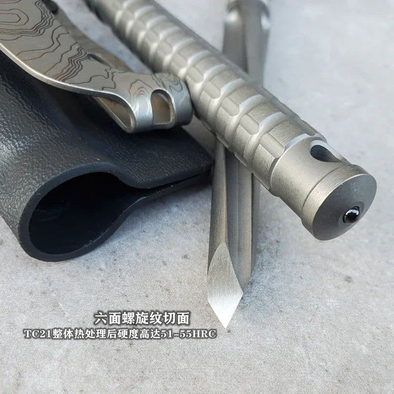image-EDC Titanium alloy Crowbar Hand Outdoor Camping Gear EDC Multifunction Portable Tools