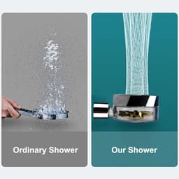 image-2023 Shower Head Water Saving Flow 360 Degrees Rotating With Small Fan ABS Rain High Pressure Spray Nozzle Bathroom Accessories