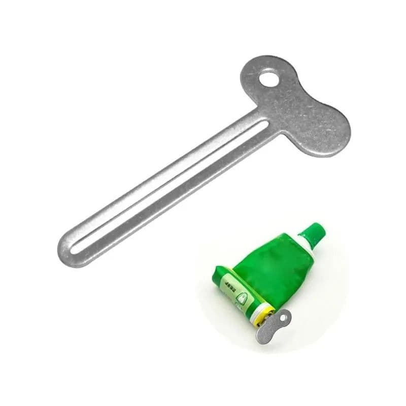 image-Steel Toothpaste Squeezer Bathroom Accessories Facial Cleanser Toothpaste Tube Rolling Press Squeezer Dispenser