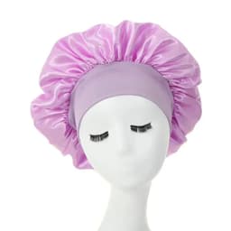 image-Women's Silk Bonnet for Sleeping Double-layer Adjustable Hood Capbath Cap Chemotherapy Cap Styling Cap Hair Wrapping Tool