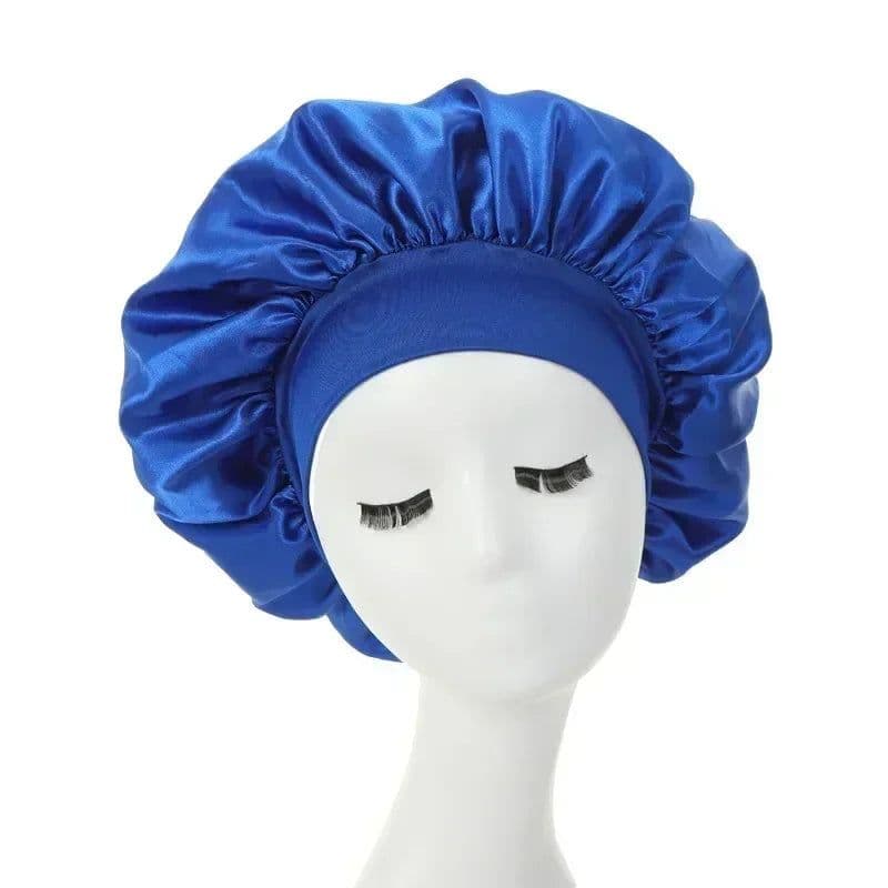 image-Women's Silk Bonnet for Sleeping Double-layer Adjustable Hood Capbath Cap Chemotherapy Cap Styling Cap Hair Wrapping Tool