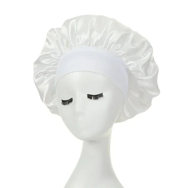 image-Women's Silk Bonnet for Sleeping Double-layer Adjustable Hood Capbath Cap Chemotherapy Cap Styling Cap Hair Wrapping Tool