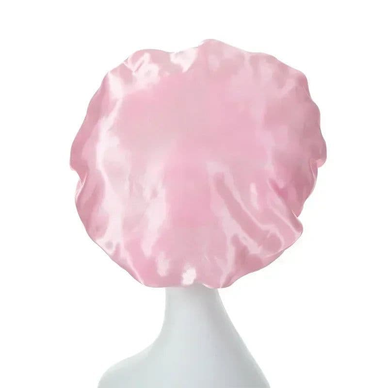 image-Women's Silk Bonnet for Sleeping Double-layer Adjustable Hood Capbath Cap Chemotherapy Cap Styling Cap Hair Wrapping Tool
