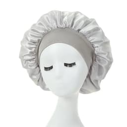 image-Women's Silk Bonnet for Sleeping Double-layer Adjustable Hood Capbath Cap Chemotherapy Cap Styling Cap Hair Wrapping Tool