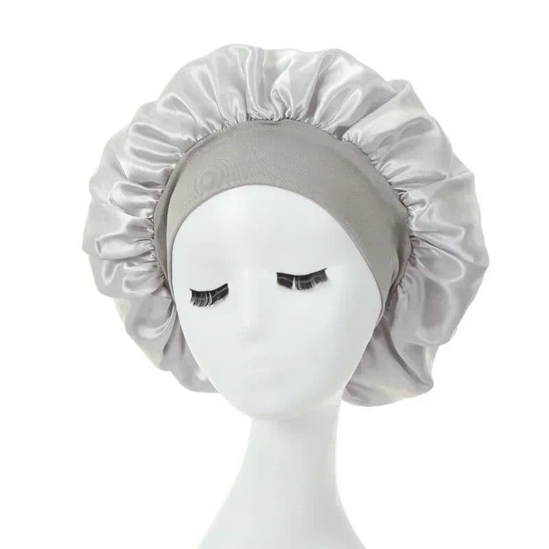 image-Women's Silk Bonnet for Sleeping Double-layer Adjustable Hood Capbath Cap Chemotherapy Cap Styling Cap Hair Wrapping Tool