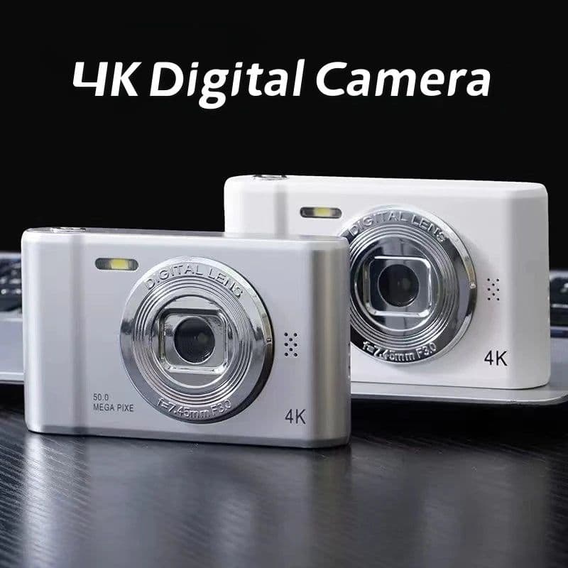 image-4K Digital Camera 50 Megapixels HD Photography Travel Selfie Camera 2.4 inch Screen Entry-Level Kids Campus Selfie Mini Camera