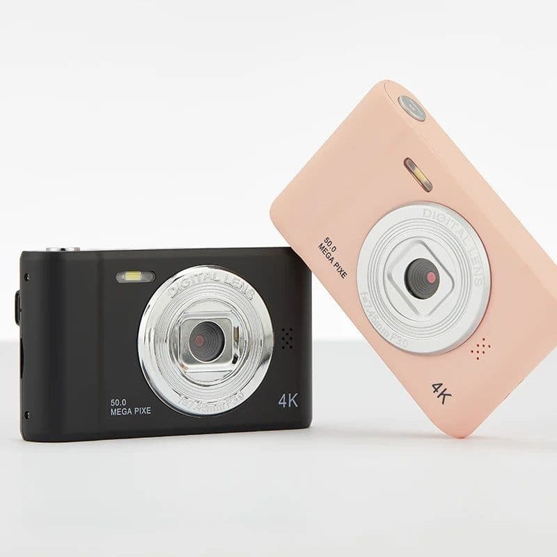 image-4K Digital Camera 50 Megapixels HD Photography Travel Selfie Camera 2.4 inch Screen Entry-Level Kids Campus Selfie Mini Camera