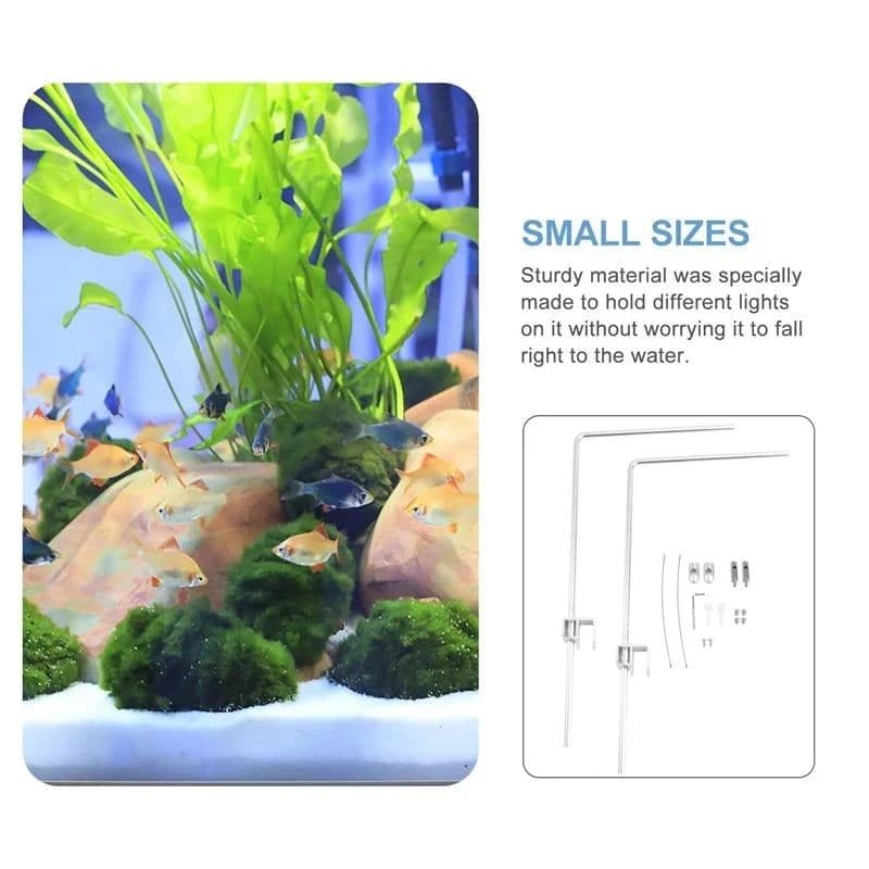 image-Adjustable Tank Mount Bracket for Aquarium LED Universal Fish Tank Light Holder Lamp Stand Hanging Kit Aquarium Accessoires