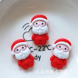 image-10 Pcs New Mini Kawaii Christmas Series Resin Flat Back Cabochons Scrapbook Diy Party Hairpin Accessories Decorate Craft L38