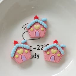 image-10 Pcs New Mini Kawaii Christmas Series Resin Flat Back Cabochons Scrapbook Diy Party Hairpin Accessories Decorate Craft L38