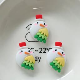 image-10 Pcs New Mini Kawaii Christmas Series Resin Flat Back Cabochons Scrapbook Diy Party Hairpin Accessories Decorate Craft L38