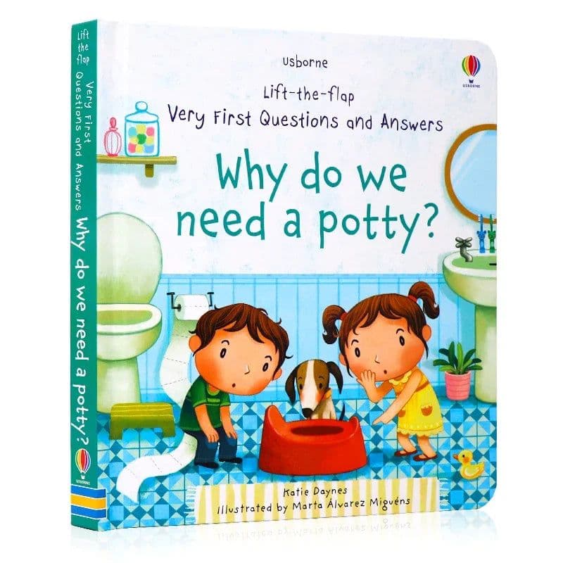image-Usborne Books Small Size Very First Q&A Lift-the-flap Educational English Book for Kids Popular Science Learning Montessori Toys