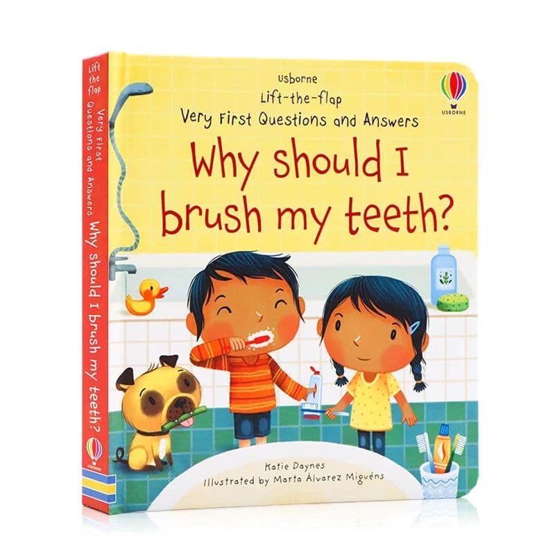 image-Usborne Books Small Size Very First Q&A Lift-the-flap Educational English Book for Kids Popular Science Learning Montessori Toys