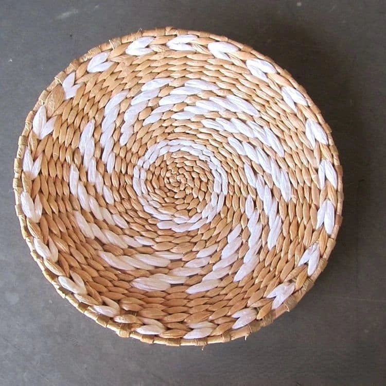 image-Creative Combination Wall Decoration Rattan Grass Weaving Straw Plate for Home Decor Livingroom Bedroom Background Decoration