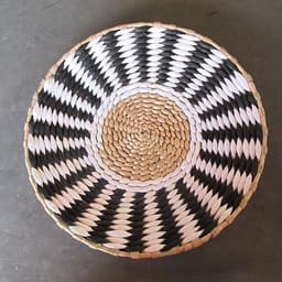 image-Creative Combination Wall Decoration Rattan Grass Weaving Straw Plate for Home Decor Livingroom Bedroom Background Decoration