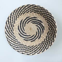 image-Creative Combination Wall Decoration Rattan Grass Weaving Straw Plate for Home Decor Livingroom Bedroom Background Decoration