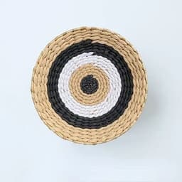 image-Creative Combination Wall Decoration Rattan Grass Weaving Straw Plate for Home Decor Livingroom Bedroom Background Decoration