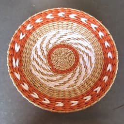 image-Creative Combination Wall Decoration Rattan Grass Weaving Straw Plate for Home Decor Livingroom Bedroom Background Decoration