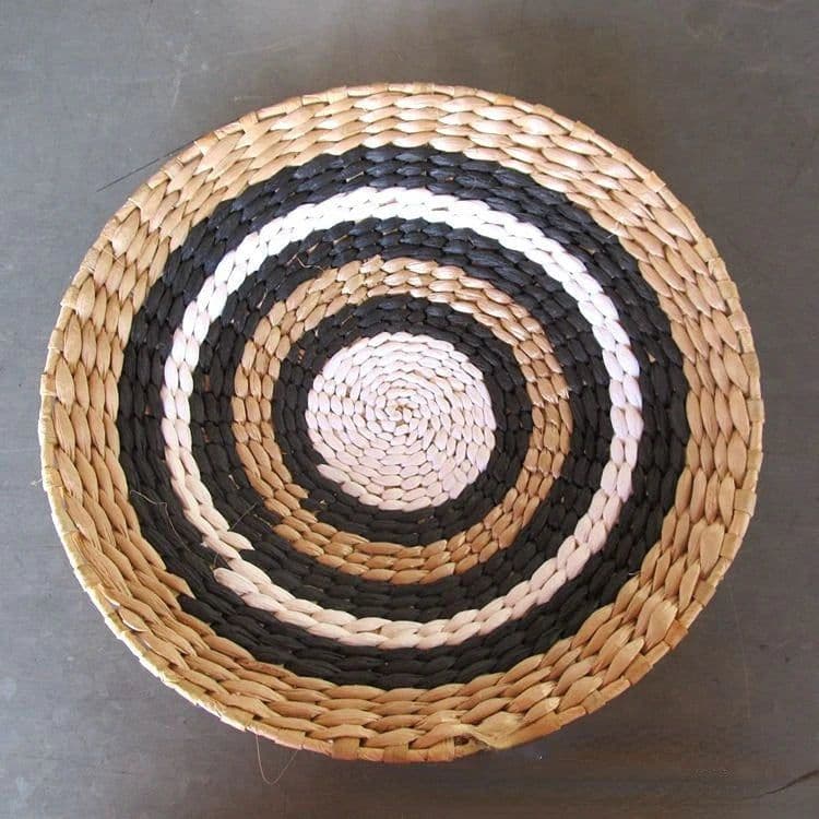 image-Creative Combination Wall Decoration Rattan Grass Weaving Straw Plate for Home Decor Livingroom Bedroom Background Decoration