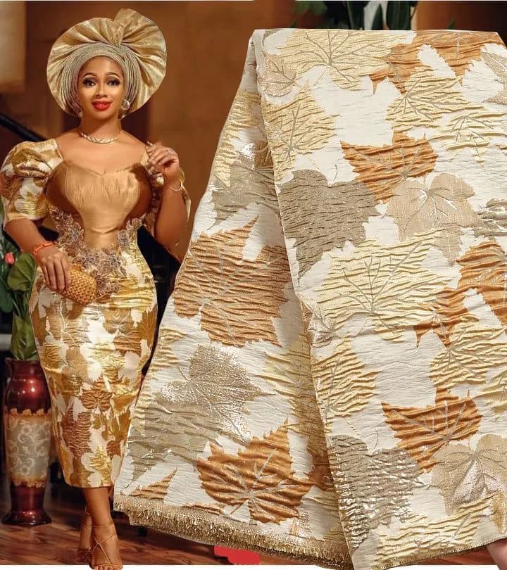 image-SJD LACE 2024 Latest French Brocade Lace Fabric High Quality African Lace Fabric Embroidery Jacquard Tissue For Wedding SewA2100
