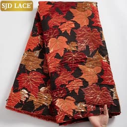 image-SJD LACE 2024 Latest French Brocade Lace Fabric High Quality African Lace Fabric Embroidery Jacquard Tissue For Wedding SewA2100