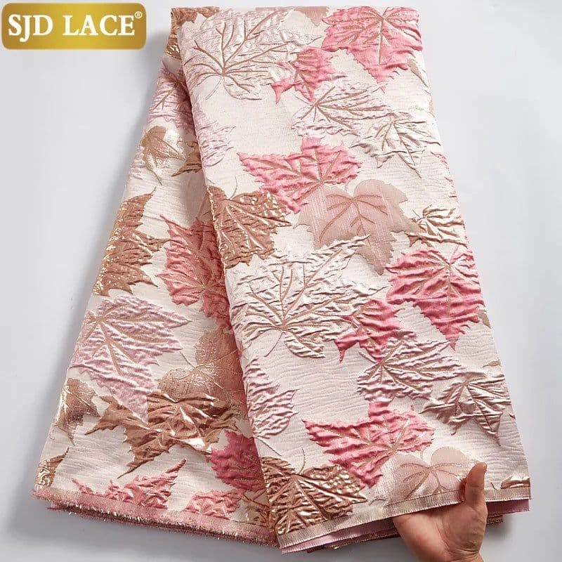image-SJD LACE 2024 Latest French Brocade Lace Fabric High Quality African Lace Fabric Embroidery Jacquard Tissue For Wedding SewA2100