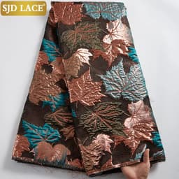 image-SJD LACE 2024 Latest French Brocade Lace Fabric High Quality African Lace Fabric Embroidery Jacquard Tissue For Wedding SewA2100