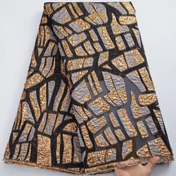 image-SJD LACE 2024 Latest French Brocade Lace Fabric High Quality African Lace Fabric Embroidery Jacquard Tissue For Wedding SewA2100