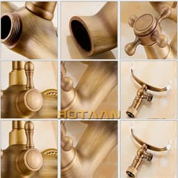 image-Bathroom Bath Tub Wall Mounted Hand Held Antique Brass Shower Head Kit Copper Chrome Shower Faucet Mixer Sets