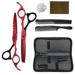 image-6.0" Hair Scissors Professional Hairdressing Scissors Set Barber Scissors Thinning Shears Hair Cutting Tool Hairdresser Scissors