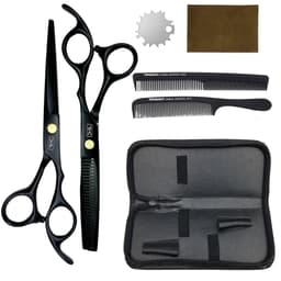 image-6.0" Hair Scissors Professional Hairdressing Scissors Set Barber Scissors Thinning Shears Hair Cutting Tool Hairdresser Scissors