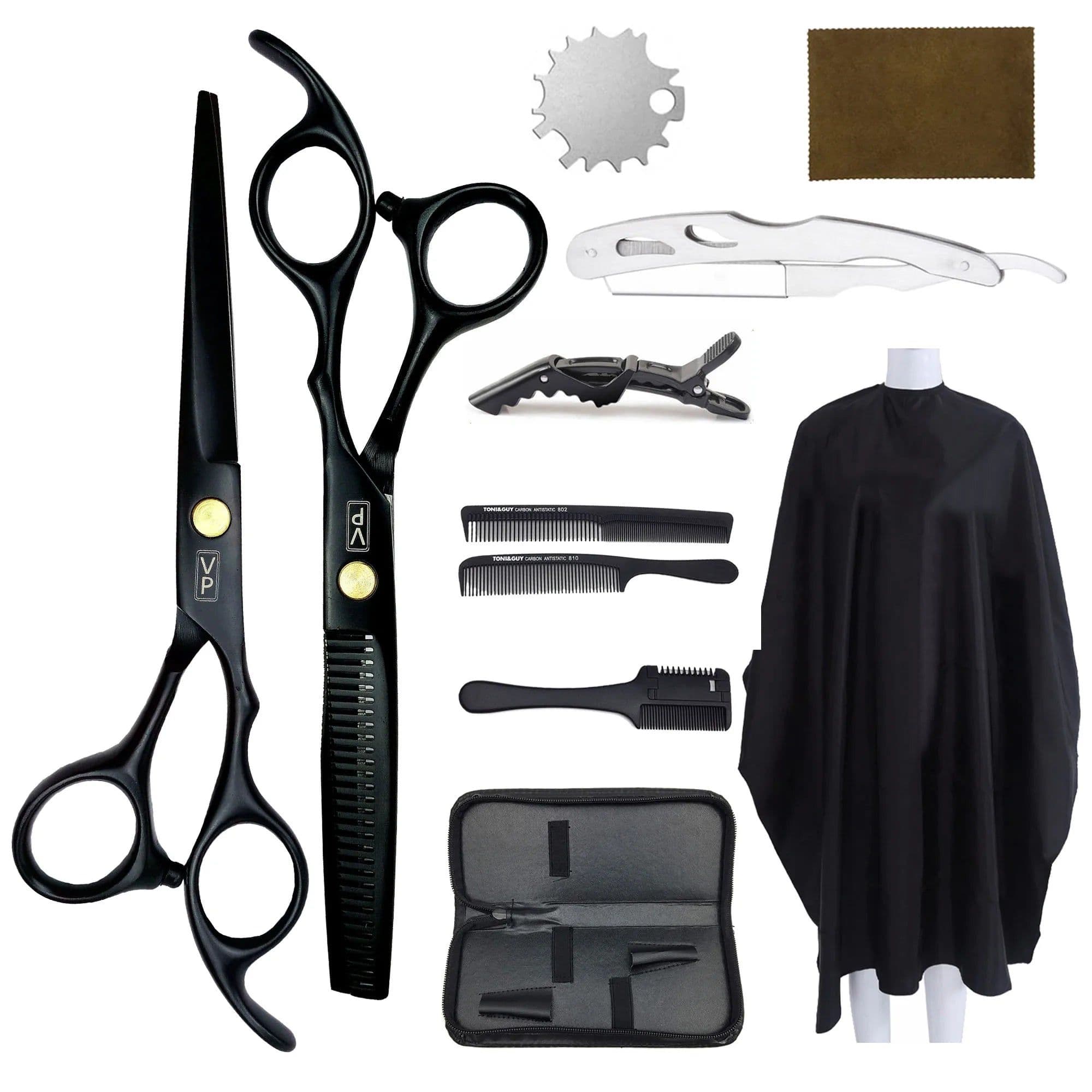 image-6.0" Hair Scissors Professional Hairdressing Scissors Set Barber Scissors Thinning Shears Hair Cutting Tool Hairdresser Scissors