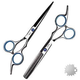 image-6.0" Hair Scissors Professional Hairdressing Scissors Set Barber Scissors Thinning Shears Hair Cutting Tool Hairdresser Scissors