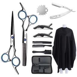 image-6.0" Hair Scissors Professional Hairdressing Scissors Set Barber Scissors Thinning Shears Hair Cutting Tool Hairdresser Scissors