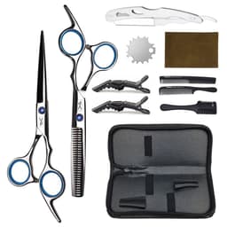 image-6.0" Hair Scissors Professional Hairdressing Scissors Set Barber Scissors Thinning Shears Hair Cutting Tool Hairdresser Scissors