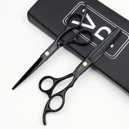 image-6.0" Hair Scissors Professional Hairdressing Scissors Set Barber Scissors Thinning Shears Hair Cutting Tool Hairdresser Scissors