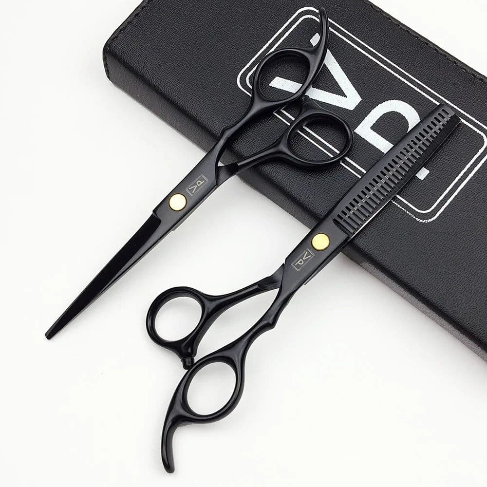 image-6.0" Hair Scissors Professional Hairdressing Scissors Set Barber Scissors Thinning Shears Hair Cutting Tool Hairdresser Scissors