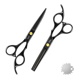 image-6.0" Hair Scissors Professional Hairdressing Scissors Set Barber Scissors Thinning Shears Hair Cutting Tool Hairdresser Scissors