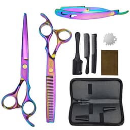 image-6.0" Hair Scissors Professional Hairdressing Scissors Set Barber Scissors Thinning Shears Hair Cutting Tool Hairdresser Scissors