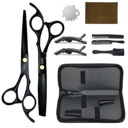 image-6.0" Hair Scissors Professional Hairdressing Scissors Set Barber Scissors Thinning Shears Hair Cutting Tool Hairdresser Scissors