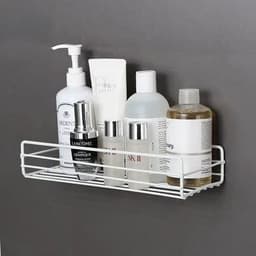 image-1PC Punch-free bathroom shelf storage organizer shower wall shelf storage box kitchen basket bathroom accessories WJ102813