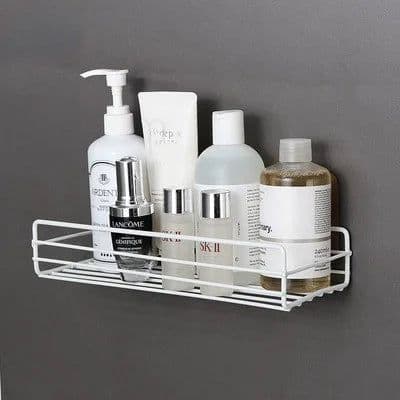 image-1PC Punch-free bathroom shelf storage organizer shower wall shelf storage box kitchen basket bathroom accessories WJ102813