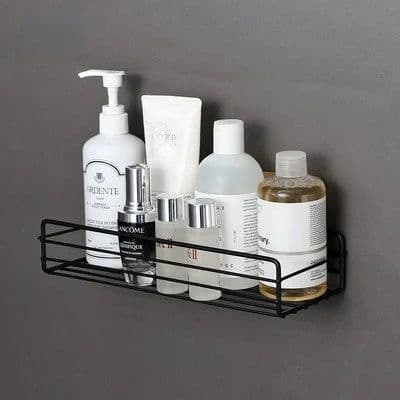 image-1PC Punch-free bathroom shelf storage organizer shower wall shelf storage box kitchen basket bathroom accessories WJ102813