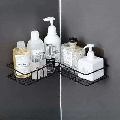image-1PC Punch-free bathroom shelf storage organizer shower wall shelf storage box kitchen basket bathroom accessories WJ102813