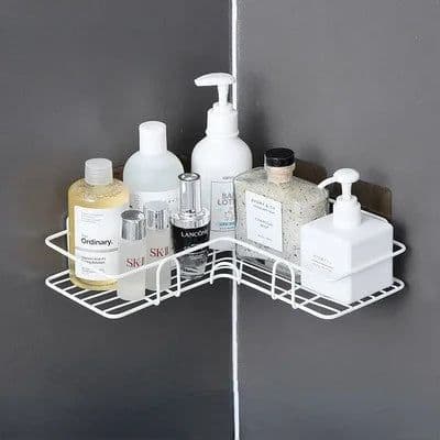 image-1PC Punch-free bathroom shelf storage organizer shower wall shelf storage box kitchen basket bathroom accessories WJ102813